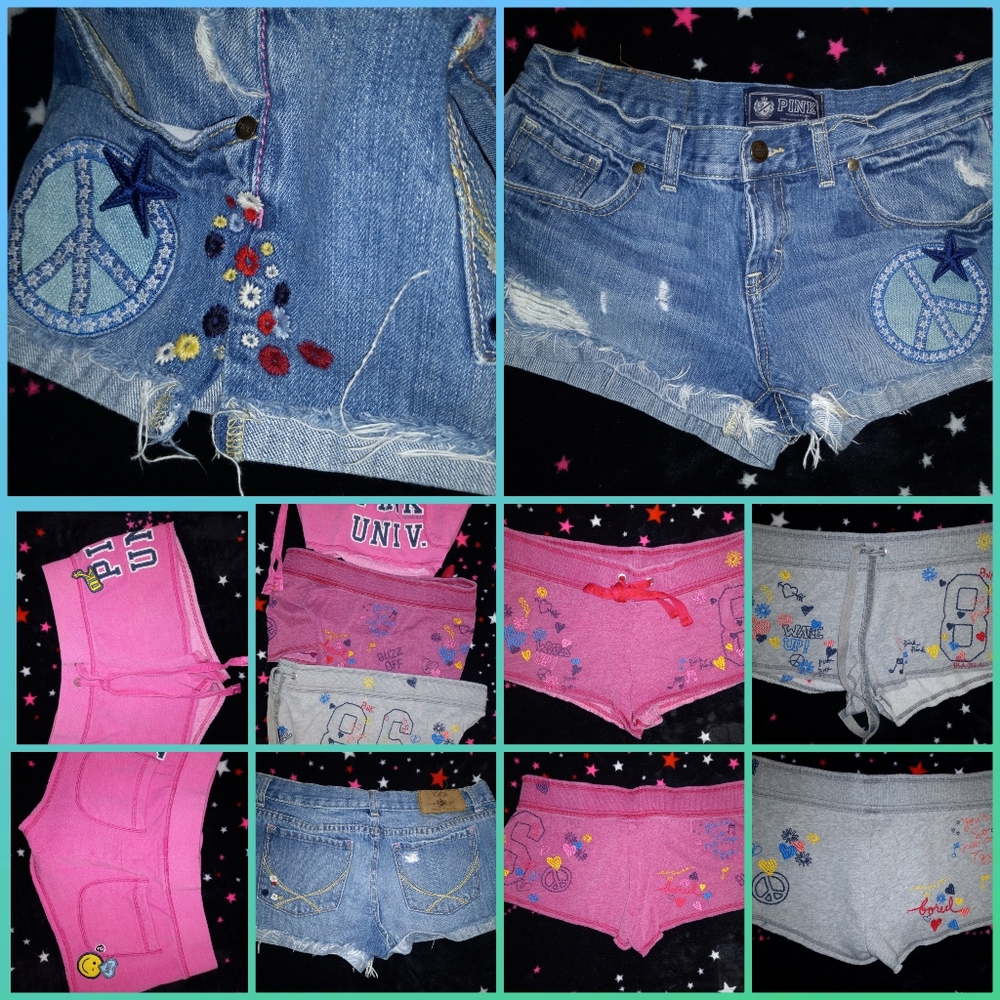 VINTAGE VS PINK SHORTS BUNDLE 4 PAIRS